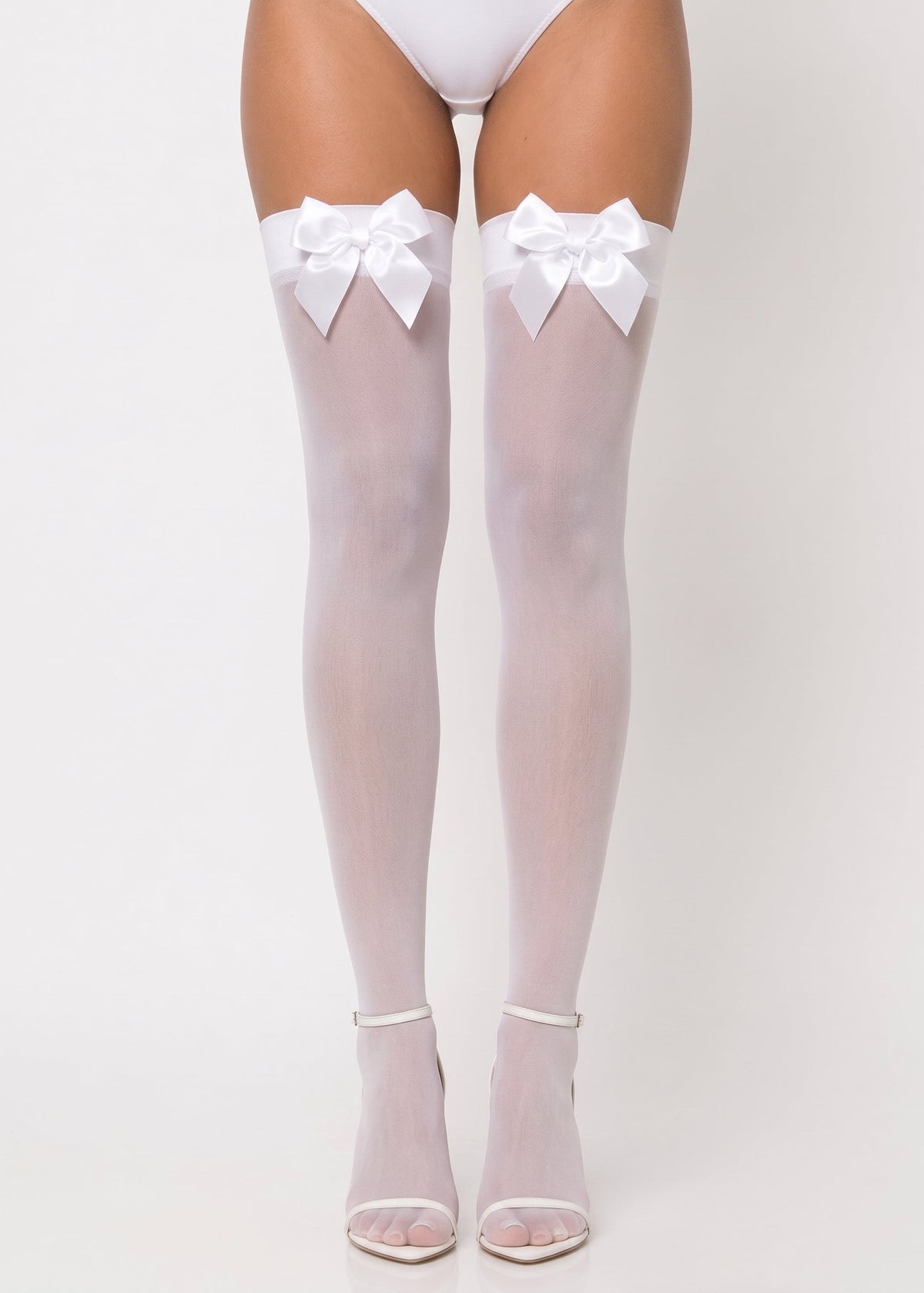 White Thigh Bow Stockings
